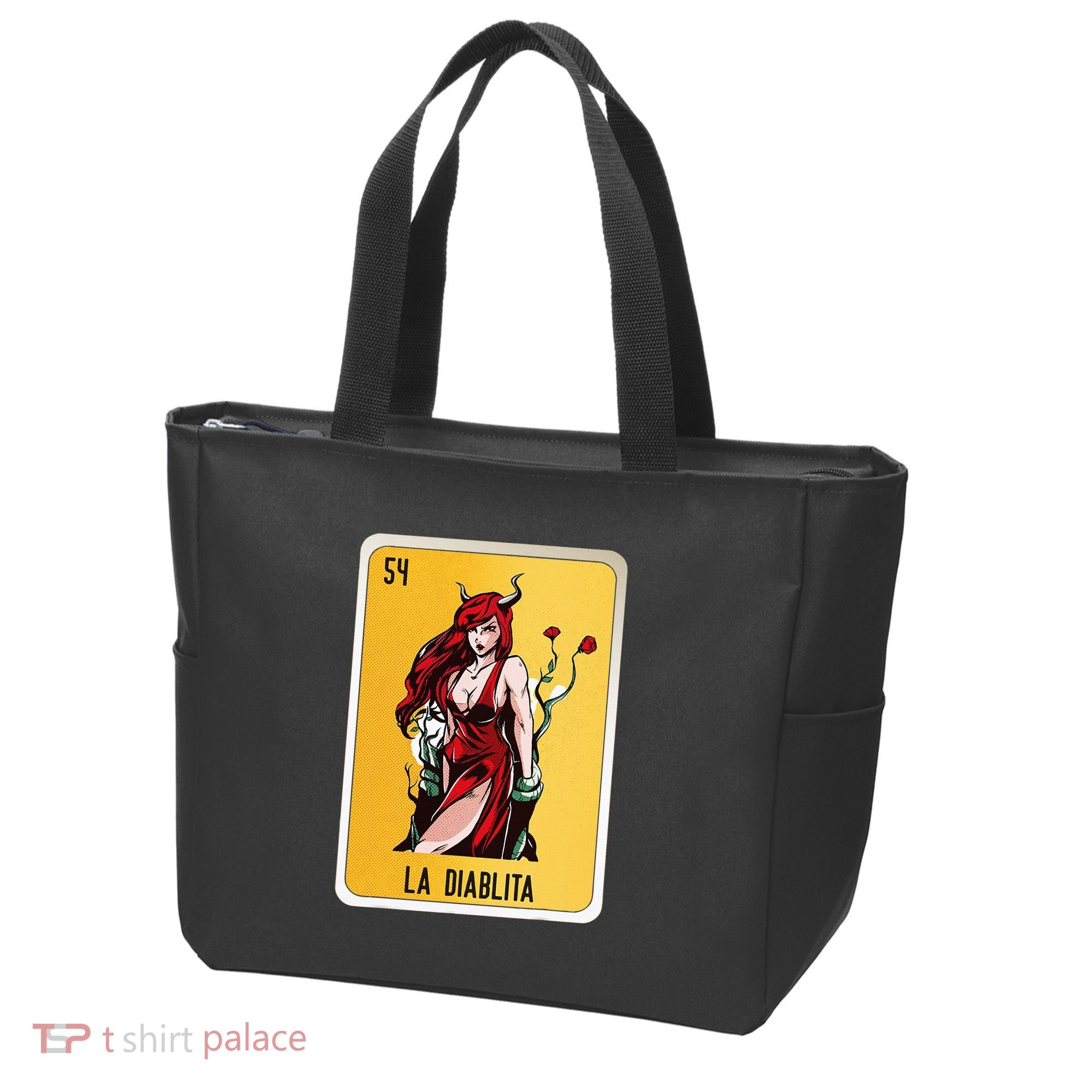 La Diablita Mexican Slang Chicano Bingo Cards Tote Bag