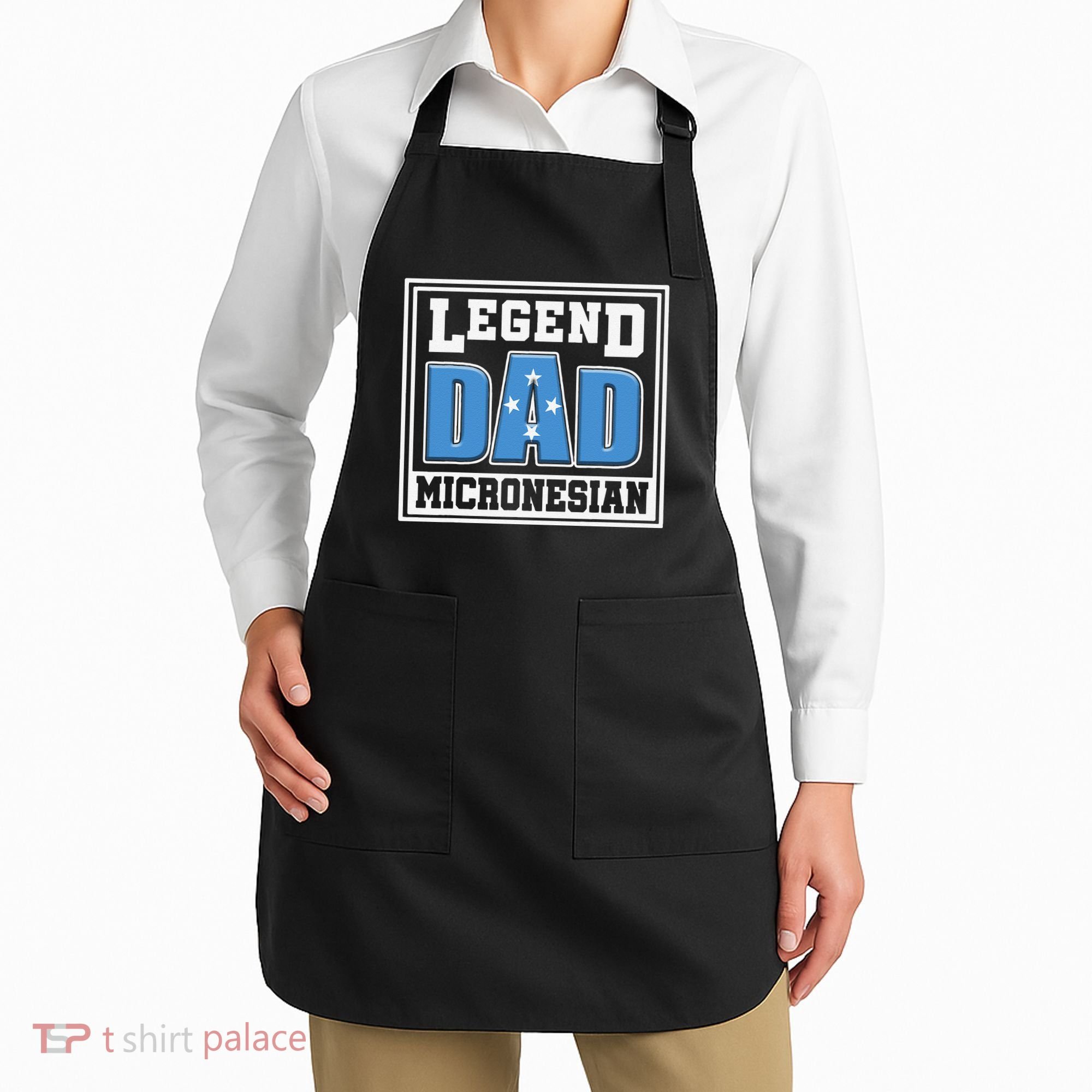 Legend Dad Micronesian Micronesia Flag Gift Father Day Apron