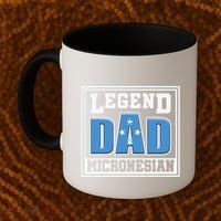 Legend Dad Micronesian Micronesia Flag Gift Father Day Coffee Mug thumb 2
