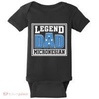 Legend Dad Micronesian Micronesia Flag Gift Father Day Baby Bodysuit thumb 0