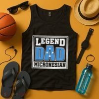 Legend Dad Micronesian Micronesia Flag Gift Father Day Tank Top thumb 4