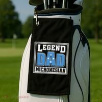 Legend Dad Micronesian Micronesia Flag Gift Father Day Golf Towel thumb 2