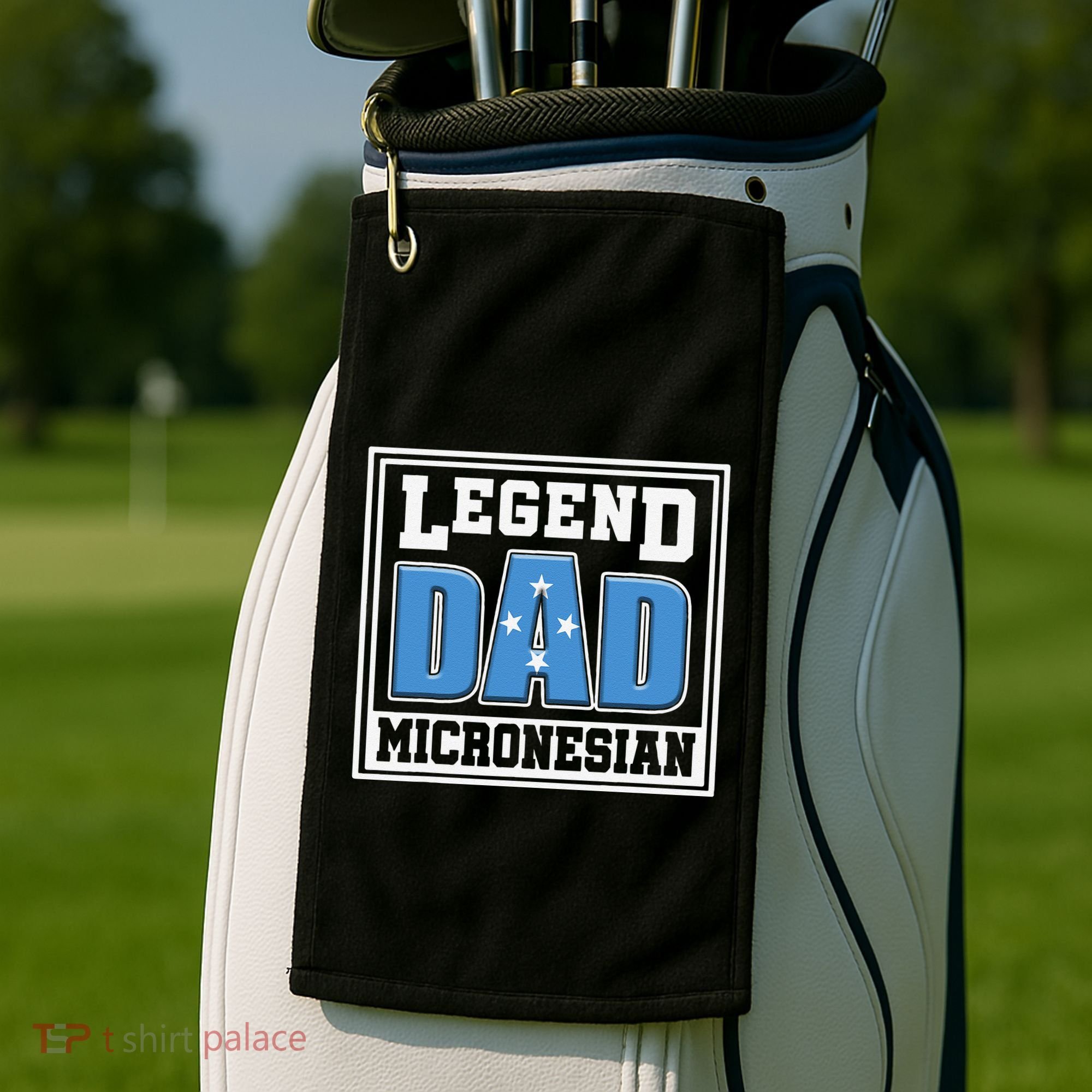 Legend Dad Micronesian Micronesia Flag Gift Father Day Golf Towel