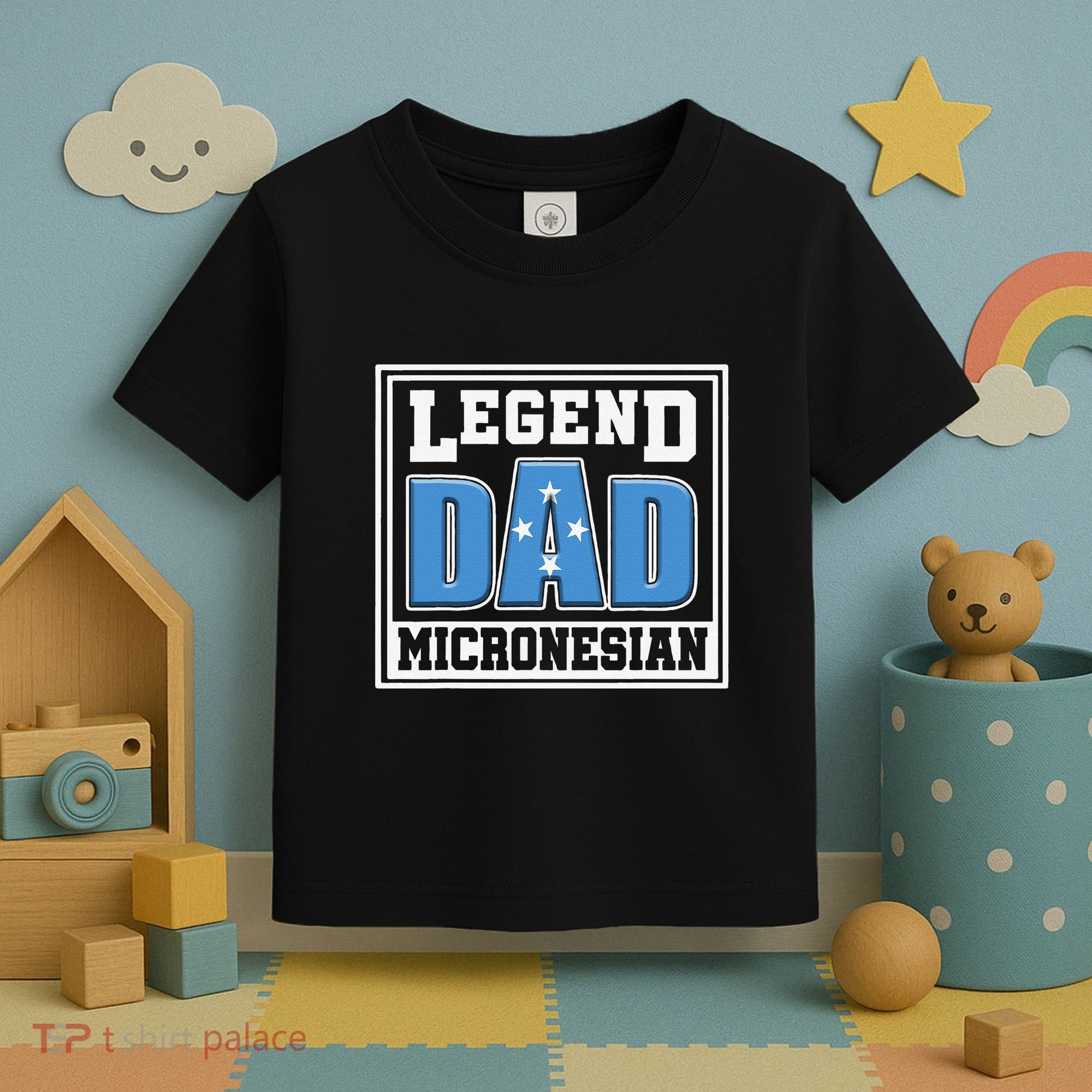 Legend Dad Micronesian Micronesia Flag Gift Father Day Toddler T-Shirt