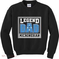 Legend Dad Micronesian Micronesia Flag Gift Father Day Kids Sweatshirt thumb 0