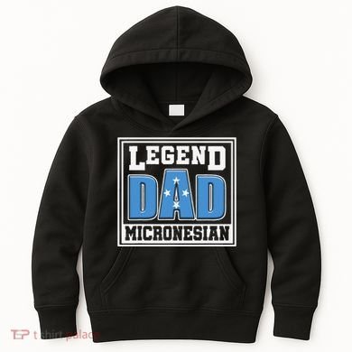 Legend Dad Micronesian Micronesia Flag Gift Father Day Kids Hoodie