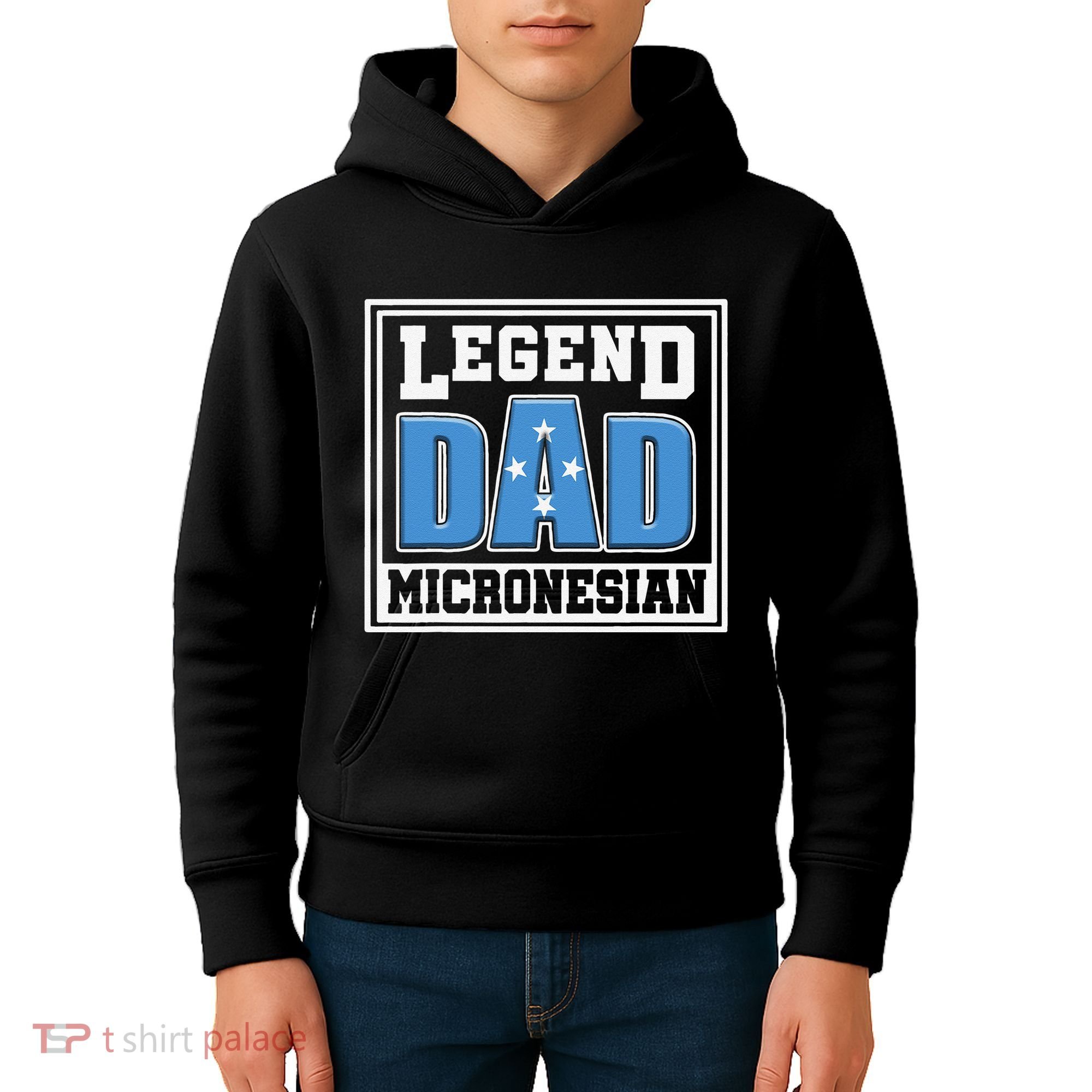 Legend Dad Micronesian Micronesia Flag Gift Father Day Kids Hoodie
