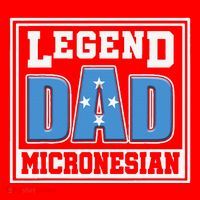 Legend Dad Micronesian Micronesia Flag Gift Father Day Santa Hat thumb 1