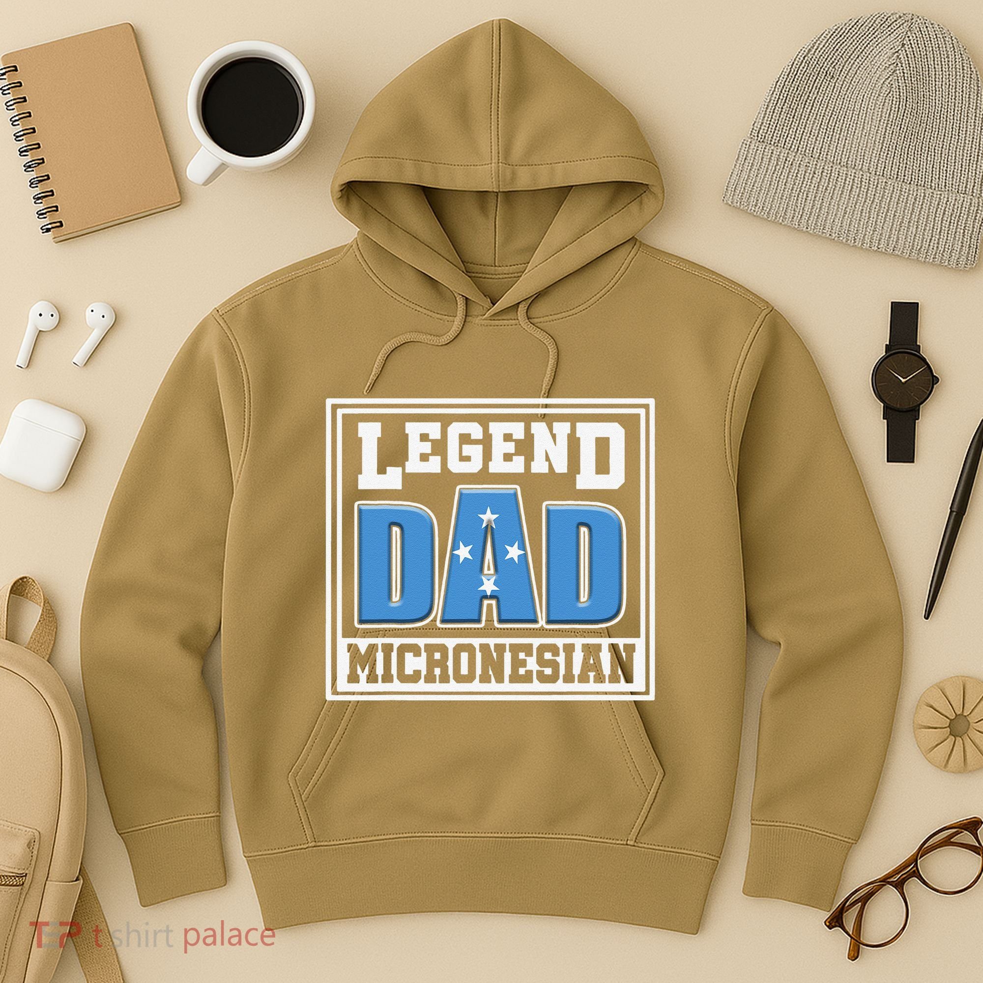 Legend Dad Micronesian Micronesia Flag Gift Father Day Hoodie