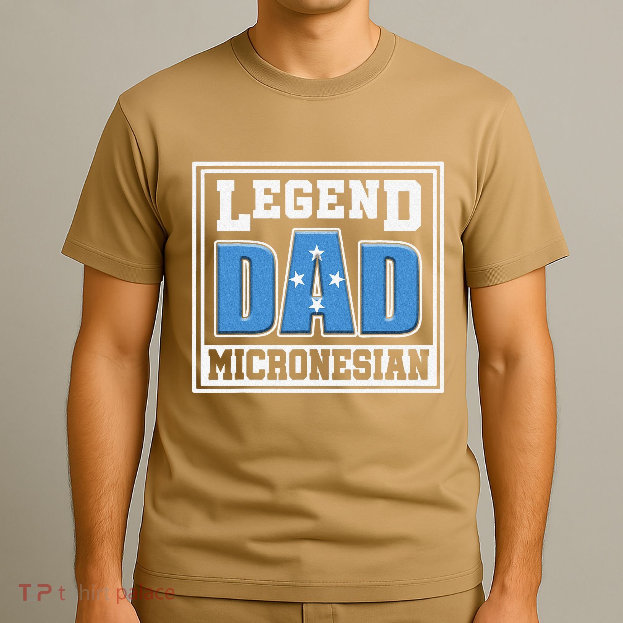 Legend Dad Micronesian Micronesia Flag Gift Father Day T-Shirt
