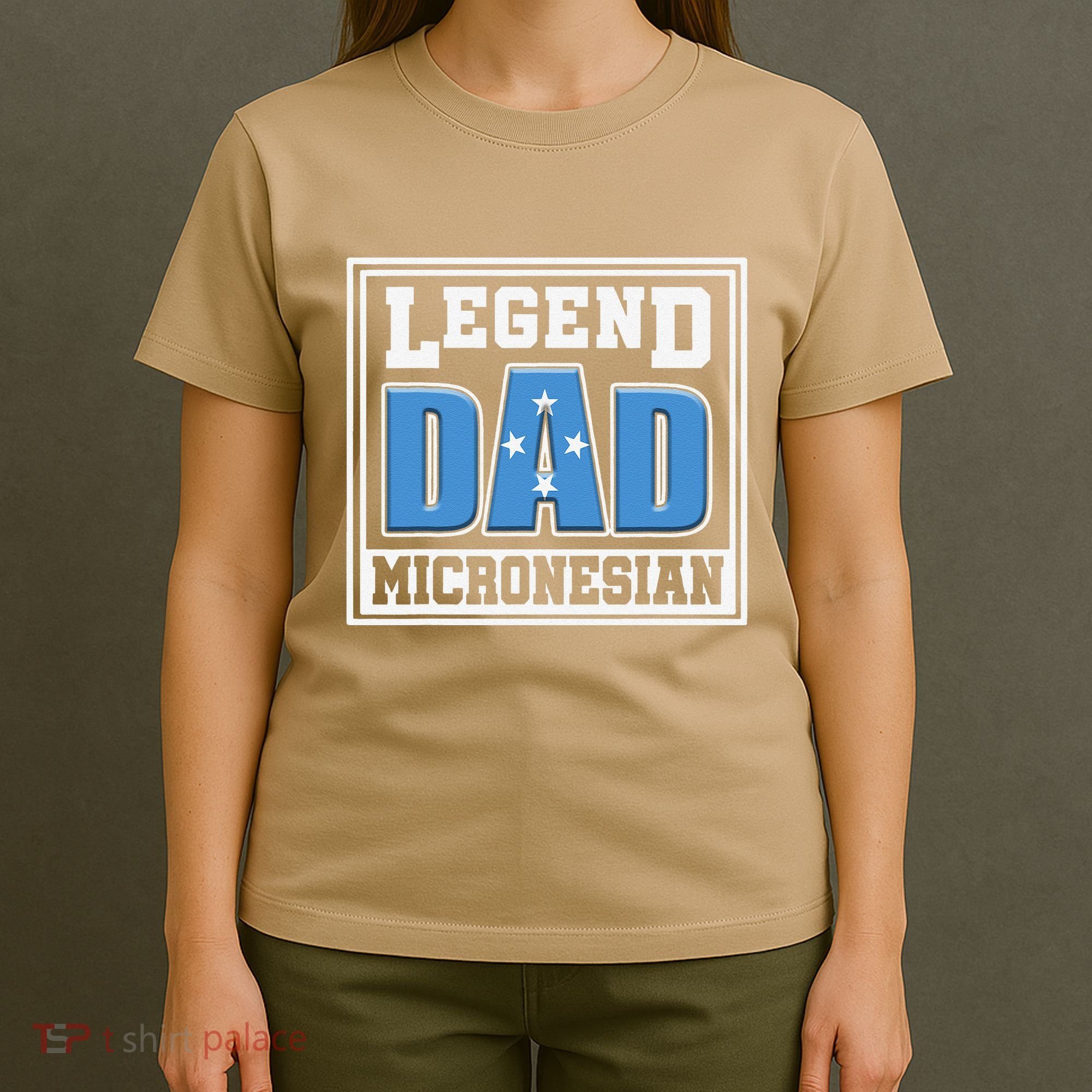 Legend Dad Micronesian Micronesia Flag Gift Father Day T-Shirt
