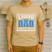 Legend Dad Micronesian Micronesia Flag Gift Father Day T-Shirt thumb 6