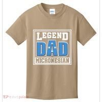 Legend Dad Micronesian Micronesia Flag Gift Father Day Kids T-Shirt thumb 0