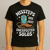 Line Dancing Missteps Are Just Unexpected Solos Line Dancer T-Shirt thumb 3