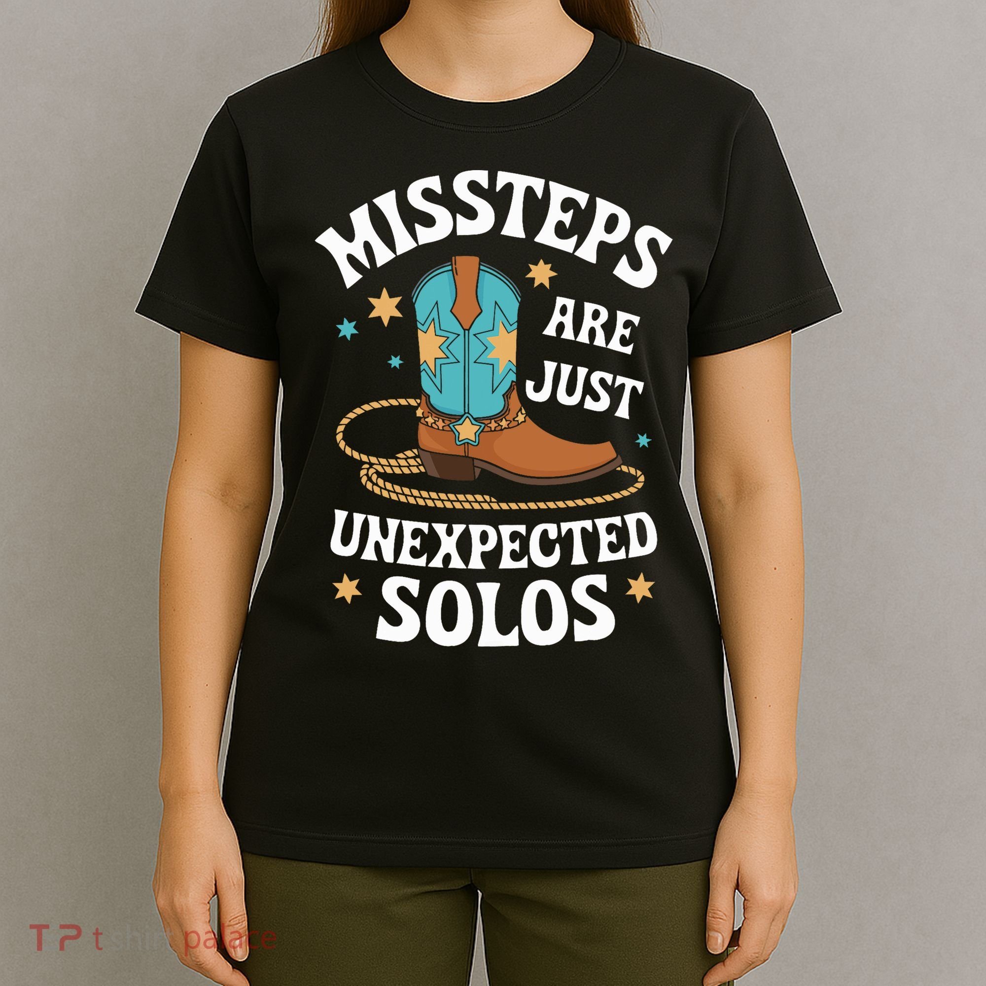 Line Dancing Missteps Are Just Unexpected Solos Line Dancer T-Shirt