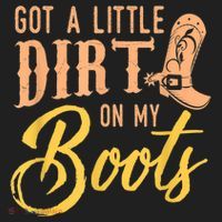 Little Dirt On My Boots Country Music Love Golf Towel thumb 3