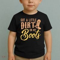 Little Dirt On My Boots Country Music Love Toddler T-Shirt thumb 2