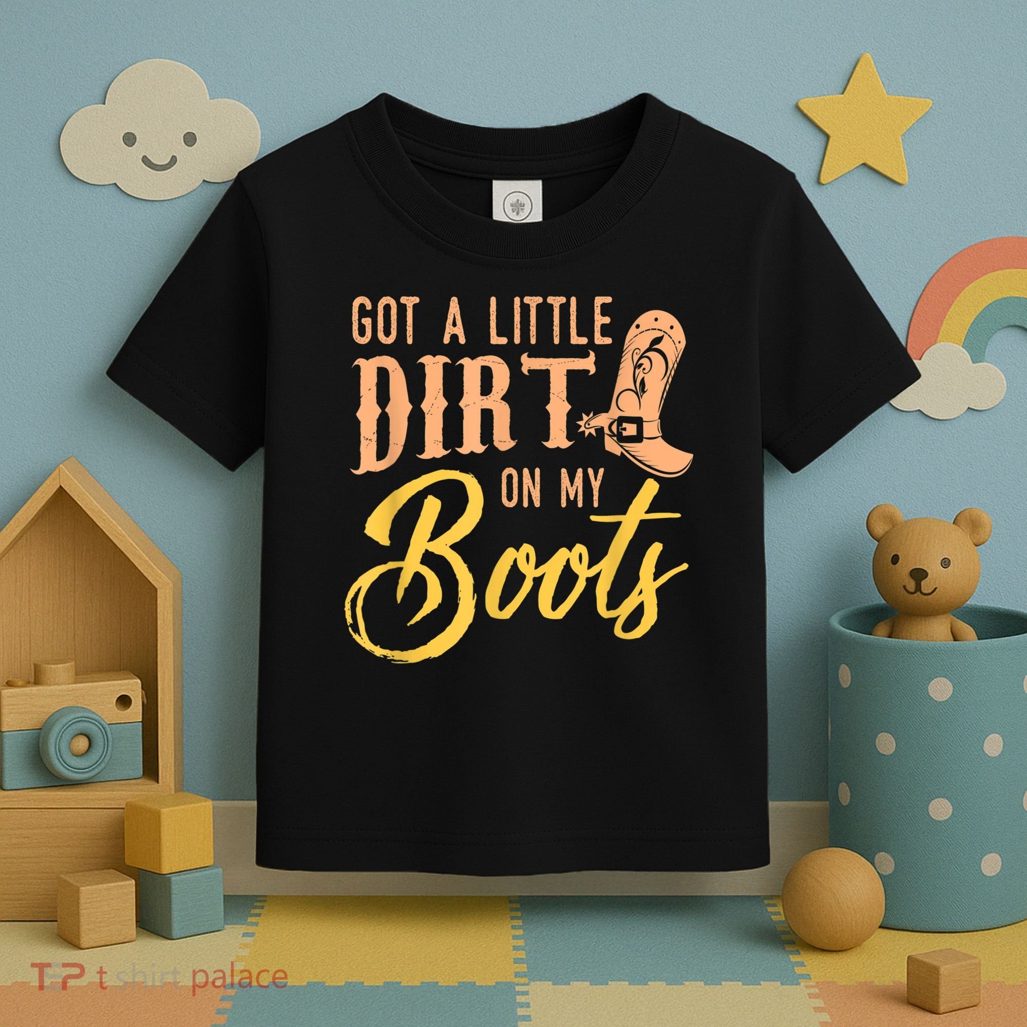 Little Dirt On My Boots Country Music Love Toddler T-Shirt
