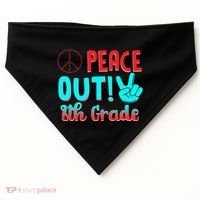 Last Day Of School Peace Out! 8th Grade USA-Made Doggie Bandana thumb 0
