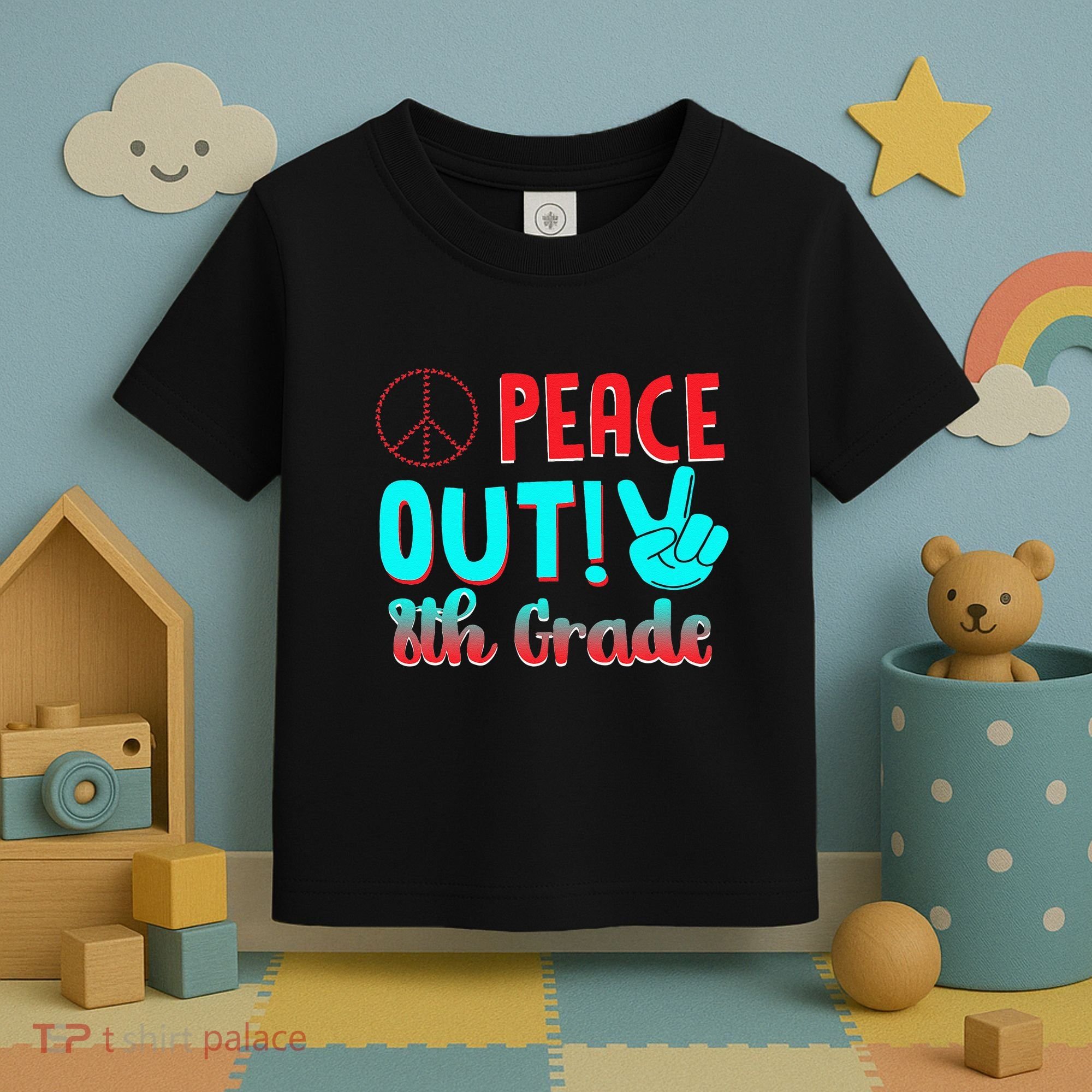 Last Day Of School Peace Out! 8th Grade Toddler T-Shirt
