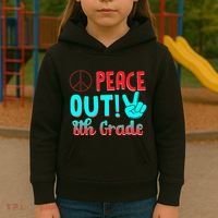 Last Day Of School Peace Out! 8th Grade Kids Hoodie thumb 3