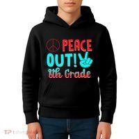 Last Day Of School Peace Out! 8th Grade Kids Hoodie thumb 4
