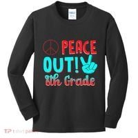 Last Day Of School Peace Out! 8th Grade Kids Long Sleeve Shirt thumb 0