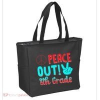 Last Day Of School Peace Out! 8th Grade Tote Bag thumb 2