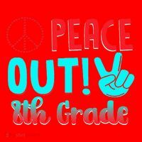 Last Day Of School Peace Out! 8th Grade Santa Hat thumb 1