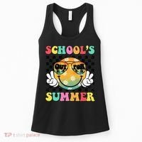 Last Day Of School Smile Teacher Schools Out For Summer Women's Tank Top thumb 0