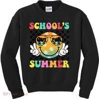 Last Day Of School Smile Teacher Schools Out For Summer Kids Sweatshirt thumb 0