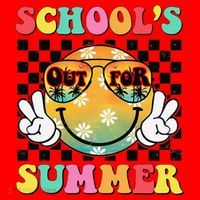 Last Day Of School Smile Teacher Schools Out For Summer Santa Hat thumb 1