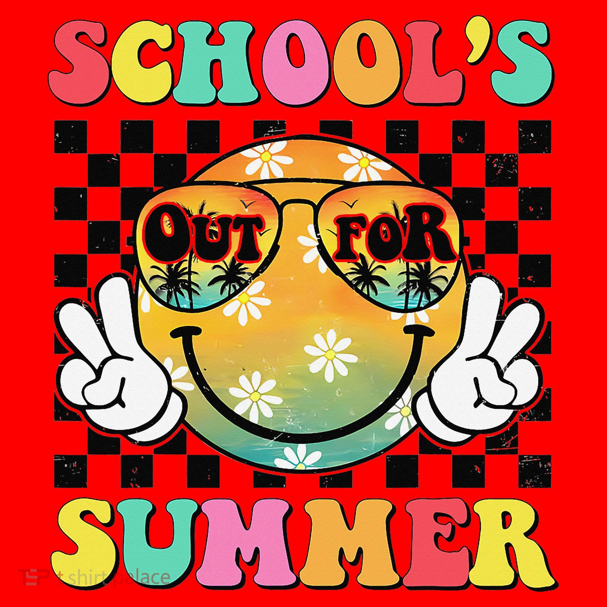 Last Day Of School Smile Teacher Schools Out For Summer Santa Hat