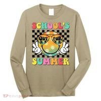 Last Day Of School Smile Teacher Schools Out For Summer Long Sleeve Shirt thumb 0