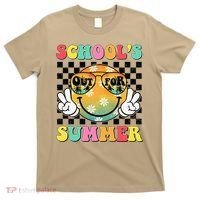 Last Day Of School Smile Teacher Schools Out For Summer T-Shirt thumb 0