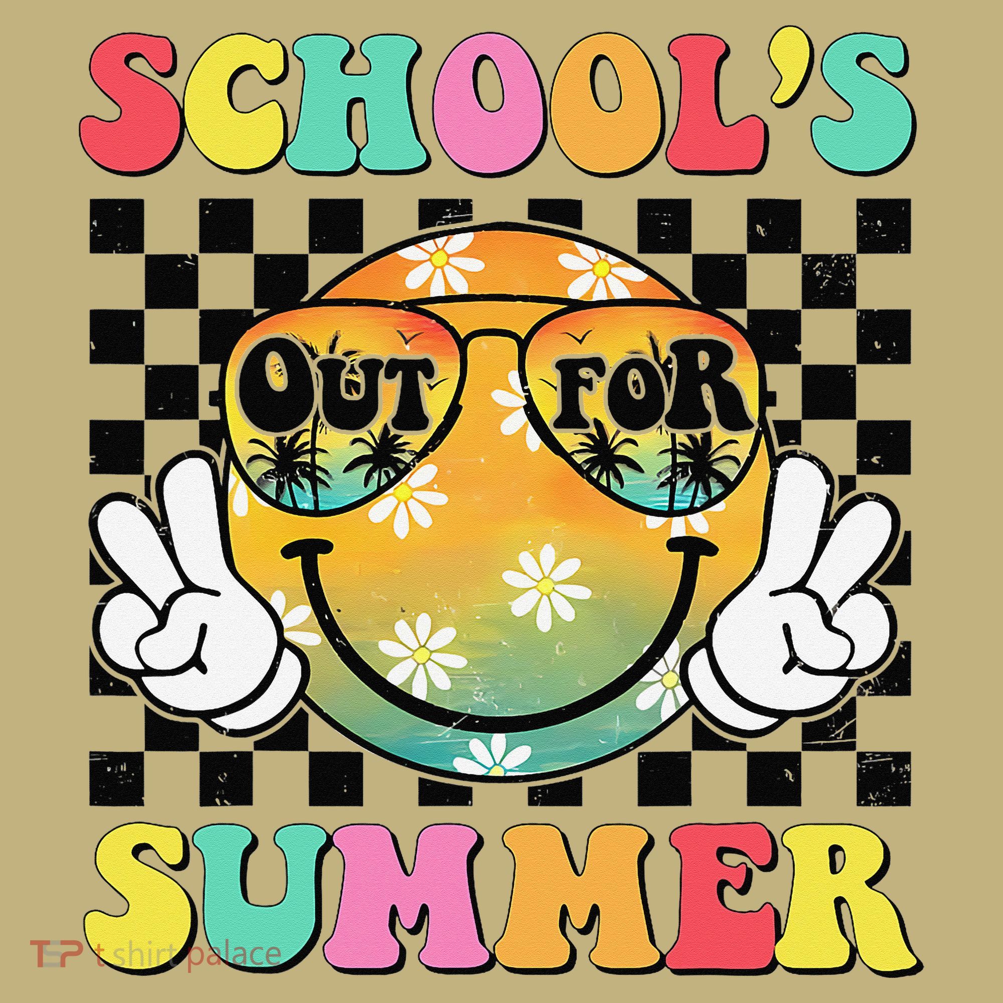 Last Day Of School Smile Teacher Schools Out For Summer T-Shirt