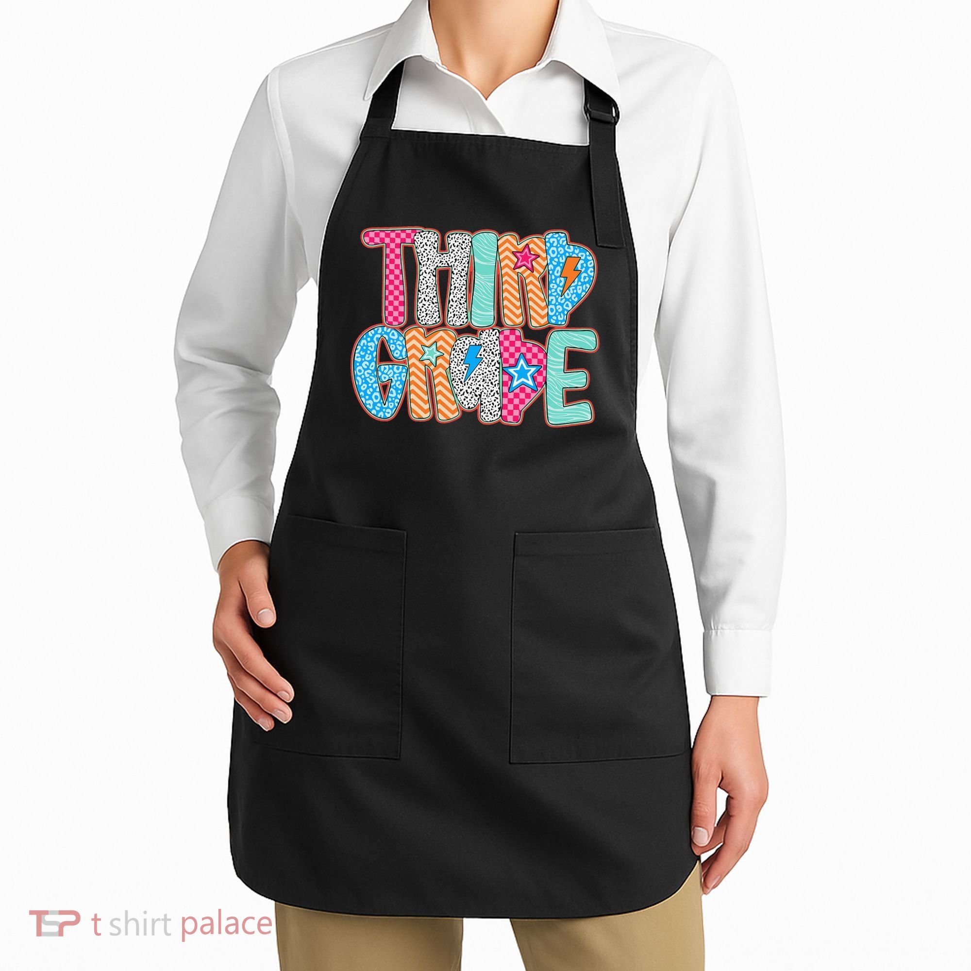 Last Day Of School Third Grade Graduation Teacher Student Apron