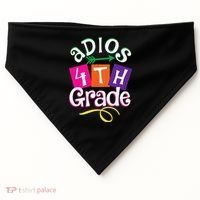 Last Day Of School Adios 4th Grade Graduation Premium USA-Made Doggie Bandana thumb 0