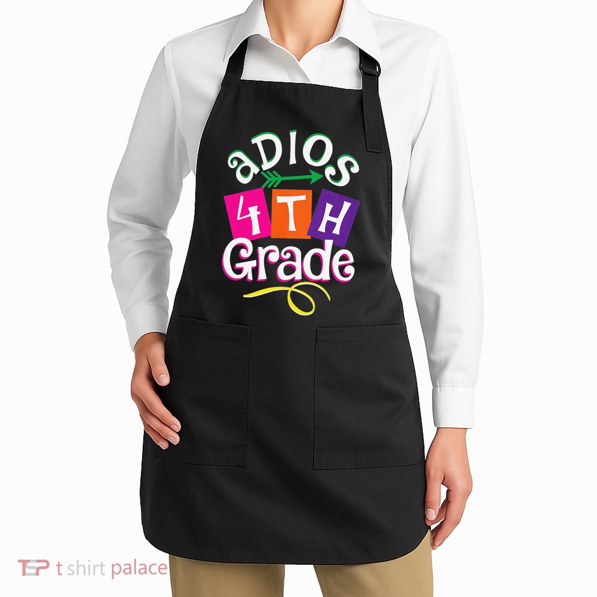 Last Day Of School Adios 4th Grade Graduation Premium Apron