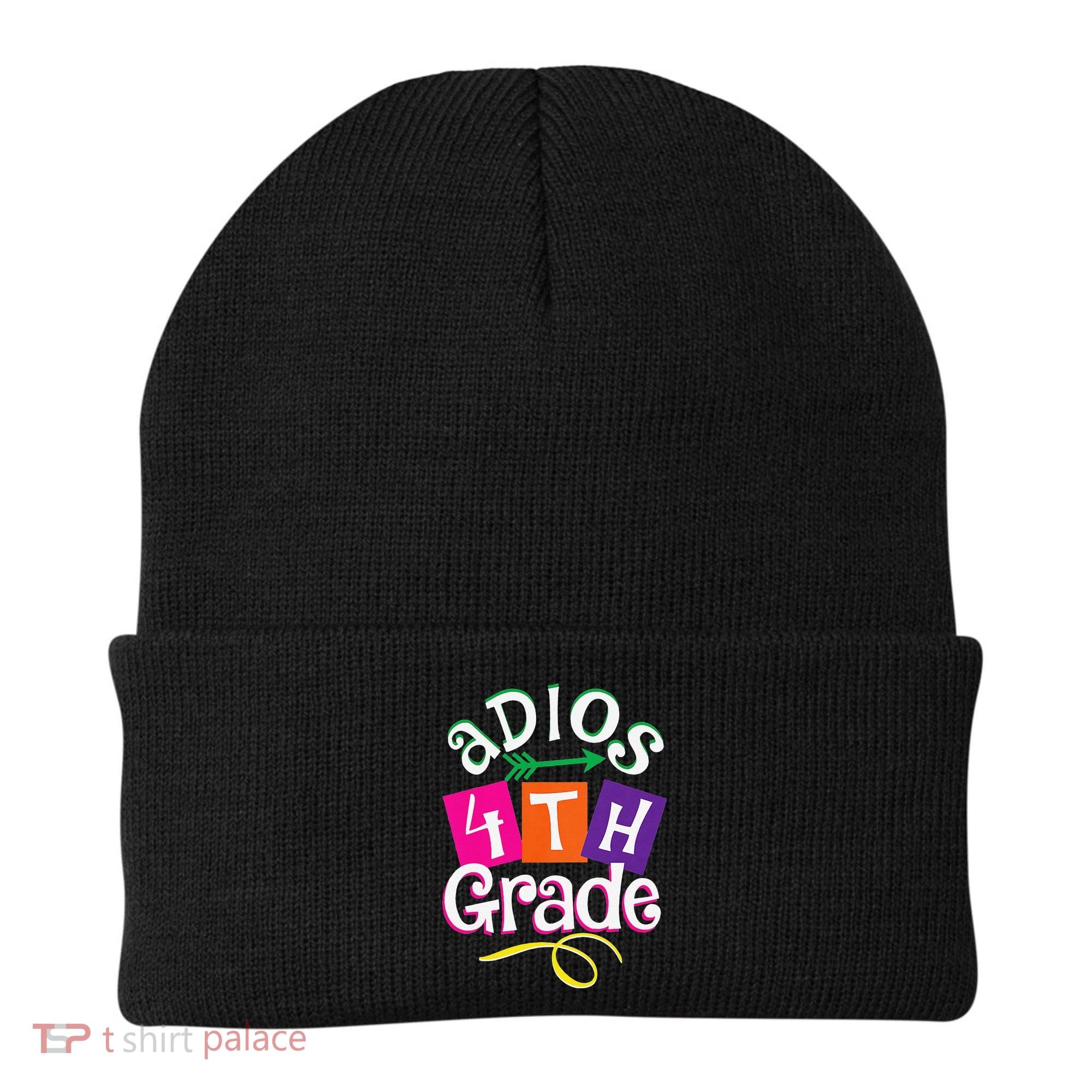 Last Day Of School Adios 4th Grade Graduation Premium Beanie
