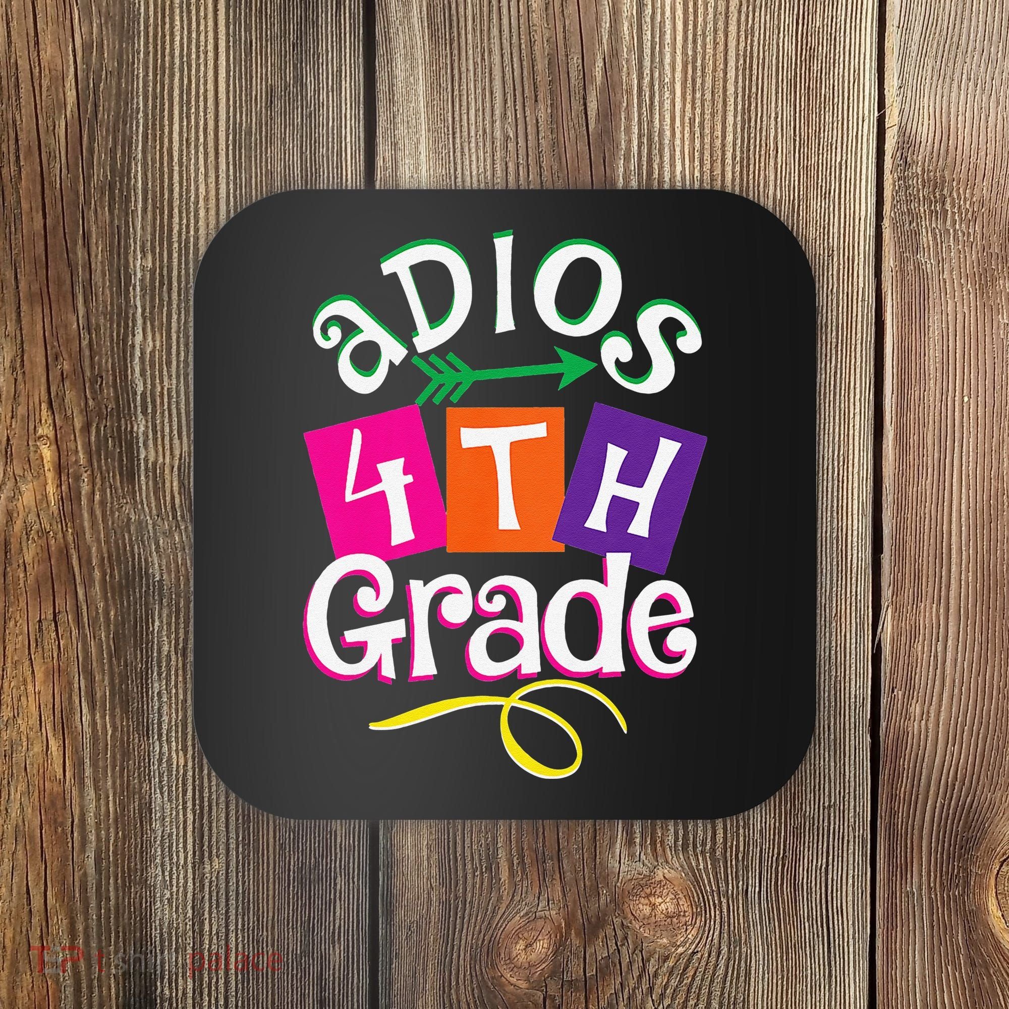 Last Day Of School Adios 4th Grade Graduation Premium Coaster