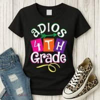 Last Day Of School Adios 4th Grade Graduation Premium Women's T-Shirt thumb 3
