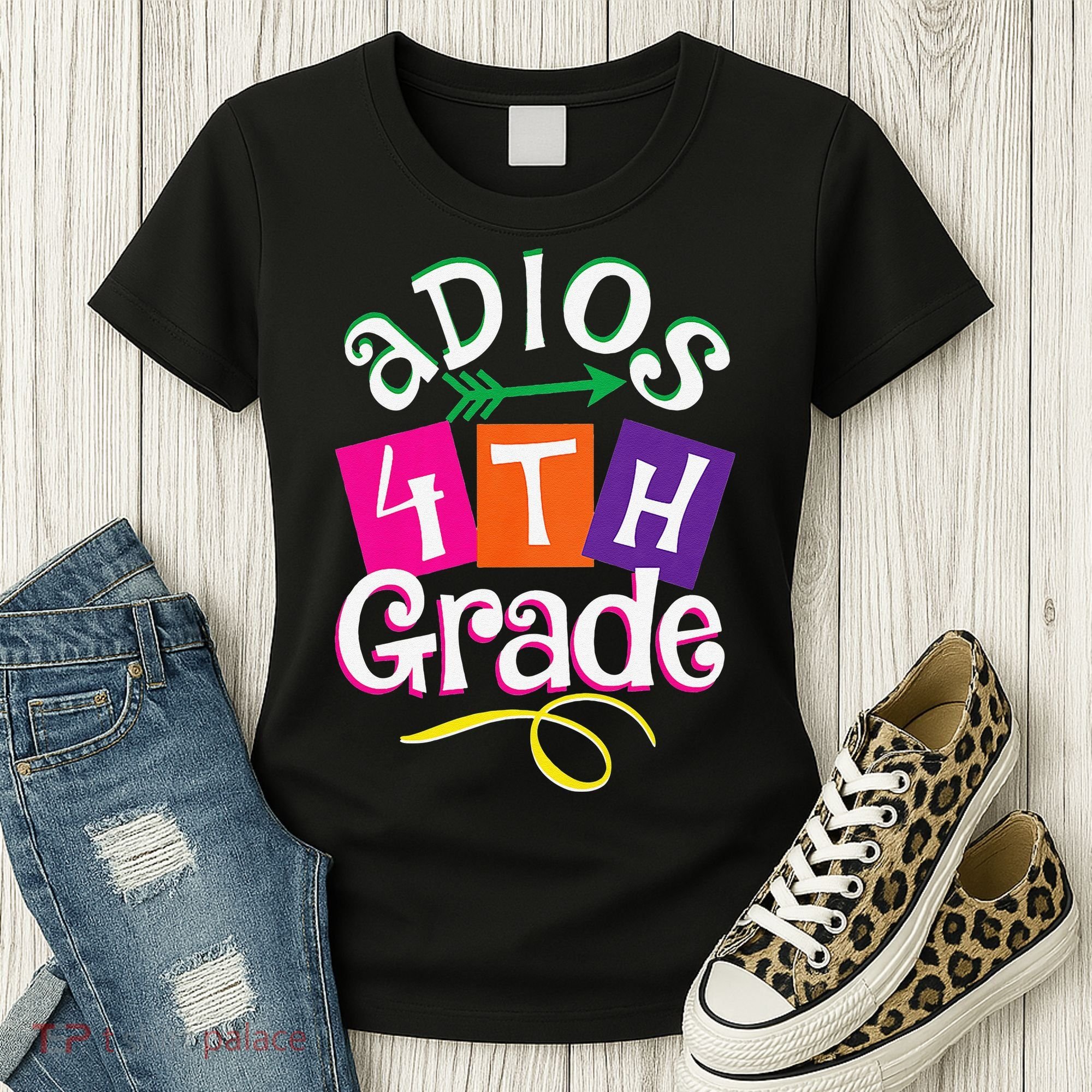 Last Day Of School Adios 4th Grade Graduation Premium Women's T-Shirt
