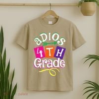 Last Day Of School Adios 4th Grade Graduation Premium T-Shirt thumb 2