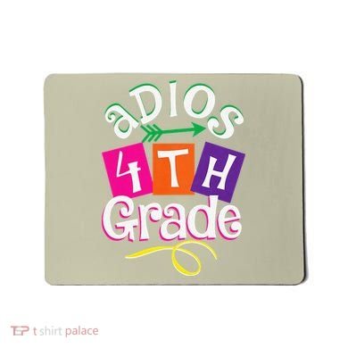 Last Day Of School Adios 4th Grade Graduation Premium Mousepad