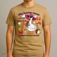 Last Day Of School Teacher Silly Goose Schools Out Summer T-Shirt thumb 3