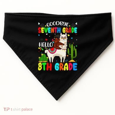 Last Day Of School Goodbye Seventh Grade Hello 8th Grade USA-Made Doggie Bandana