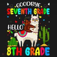 Last Day Of School Goodbye Seventh Grade Hello 8th Grade Women's Hoodie thumb 2
