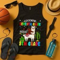 Last Day Of School Goodbye Seventh Grade Hello 8th Grade Tank Top thumb 4