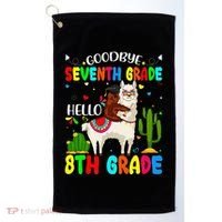 Last Day Of School Goodbye Seventh Grade Hello 8th Grade Golf Towel thumb 0